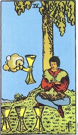 塔罗牌圣杯四正位缘分尽了吗？会分手吗？