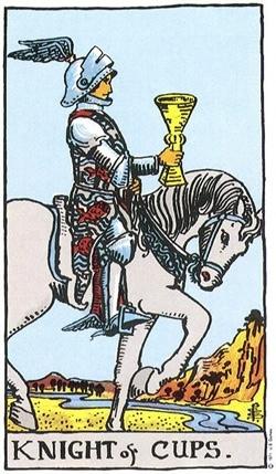 塔罗牌圣杯骑士正位与逆位的含义解读-Knight of Cups